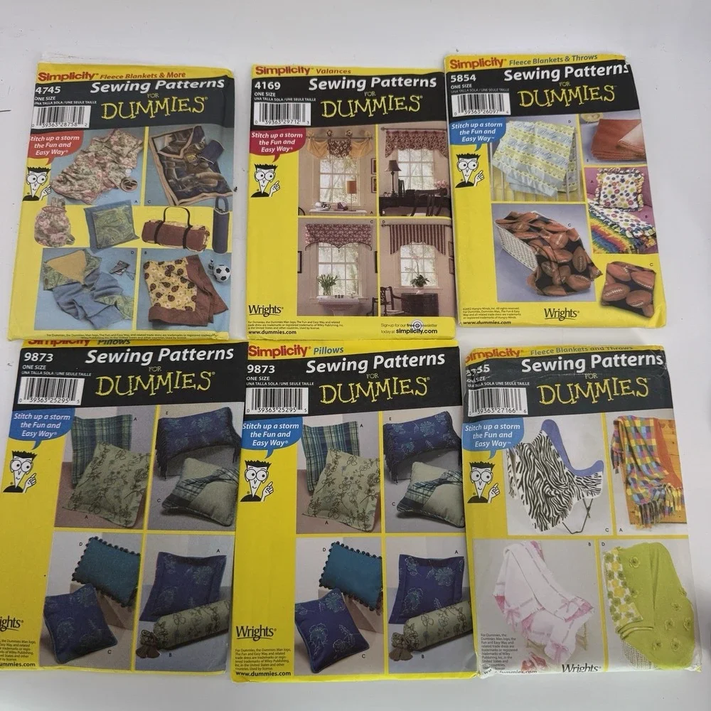 Simplicity Sewing Patterns Home Decor Uncut Sewing Patterns For Dummies 6 Packet